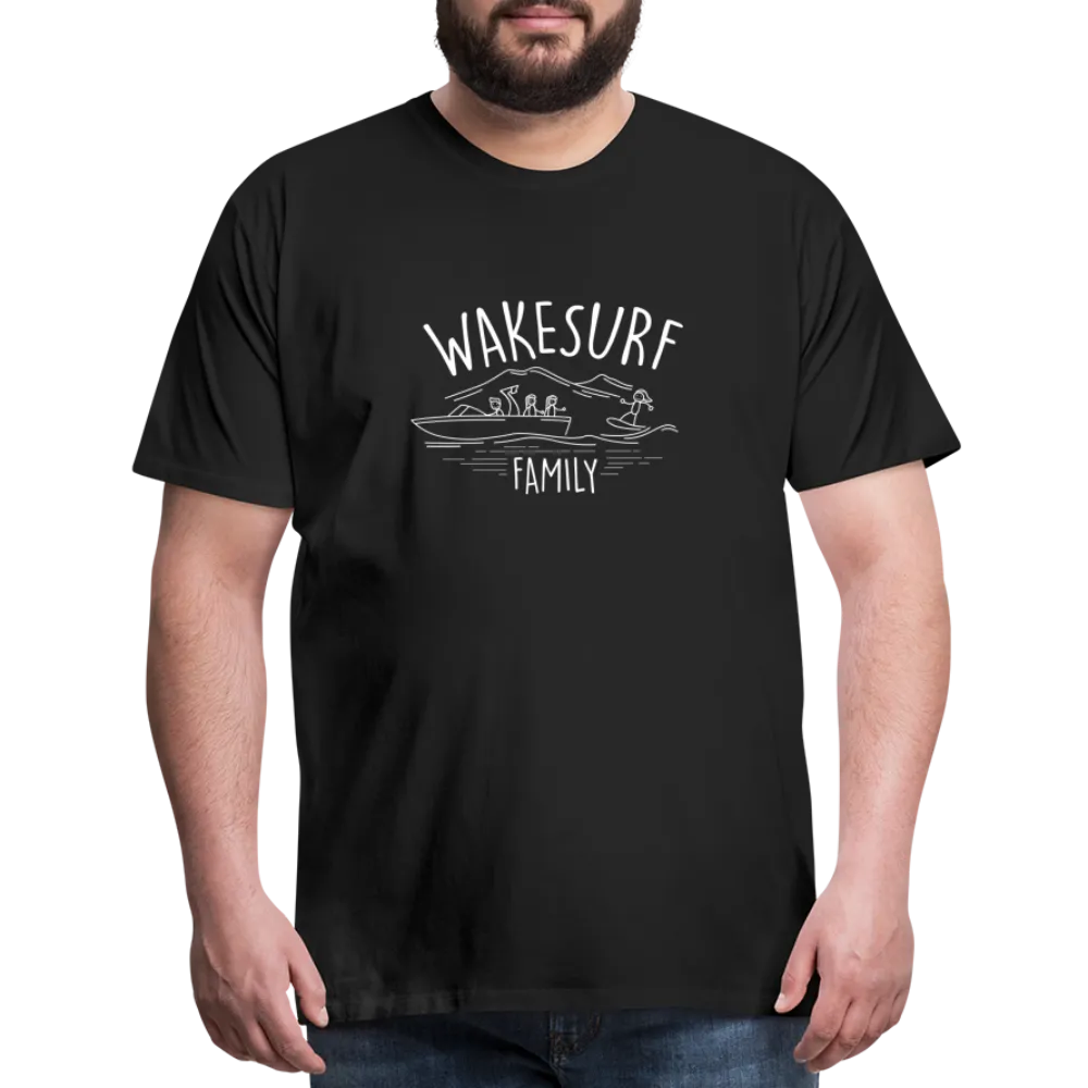 Wakesurf Family (girl and girl) Men's Premium T-Shirt