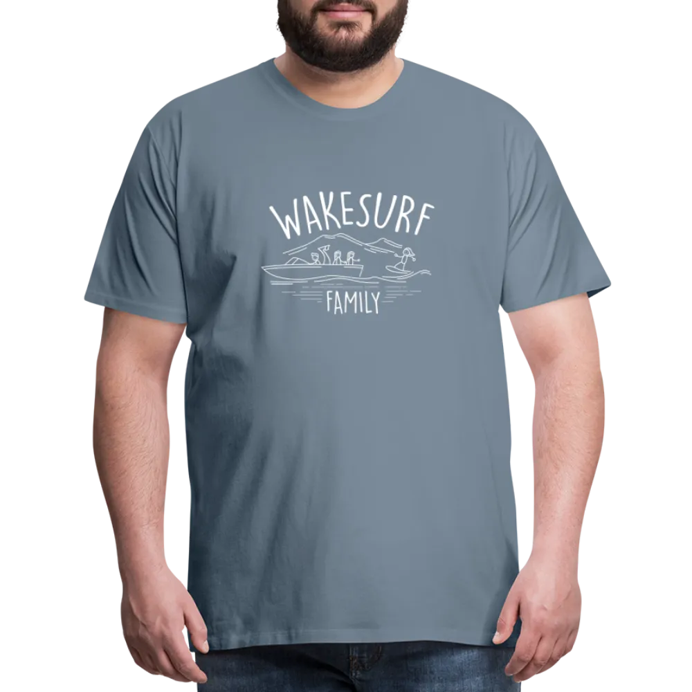 Wakesurf Family (girl and girl) Men's Premium T-Shirt