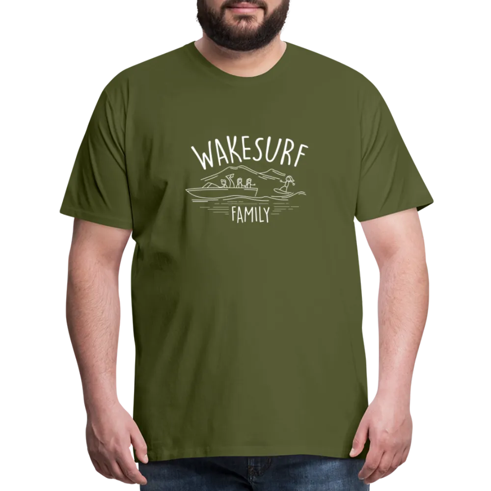 Wakesurf Family (girl and girl) Men's Premium T-Shirt