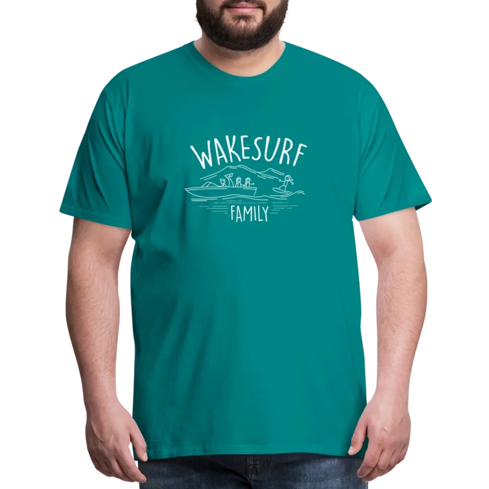 Wakesurf Family (girl and girl) Men's Premium T-Shirt