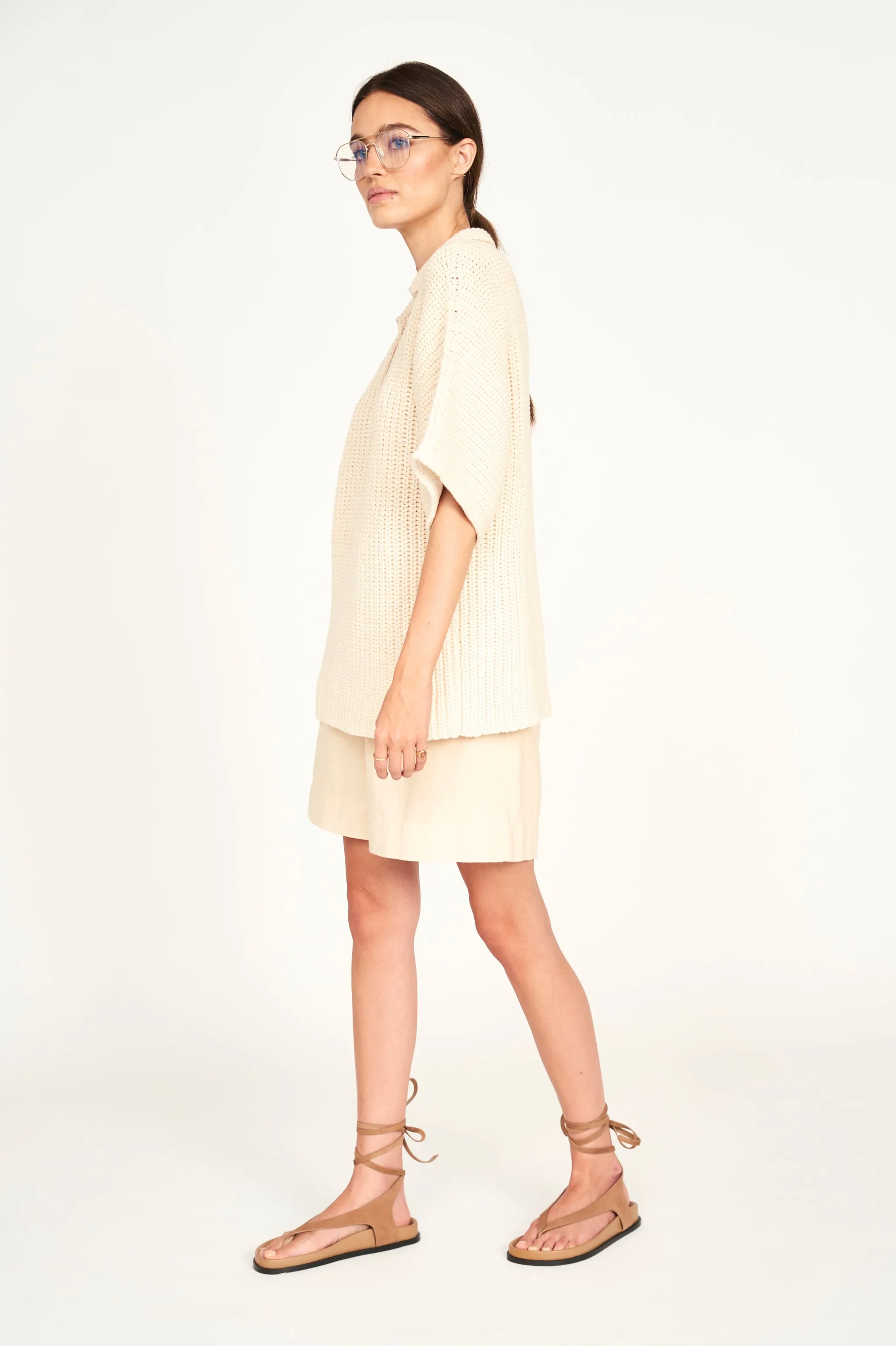 Westport Knit Top in Bone
