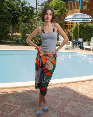 Wild Garden Maxi Flowy Wrap