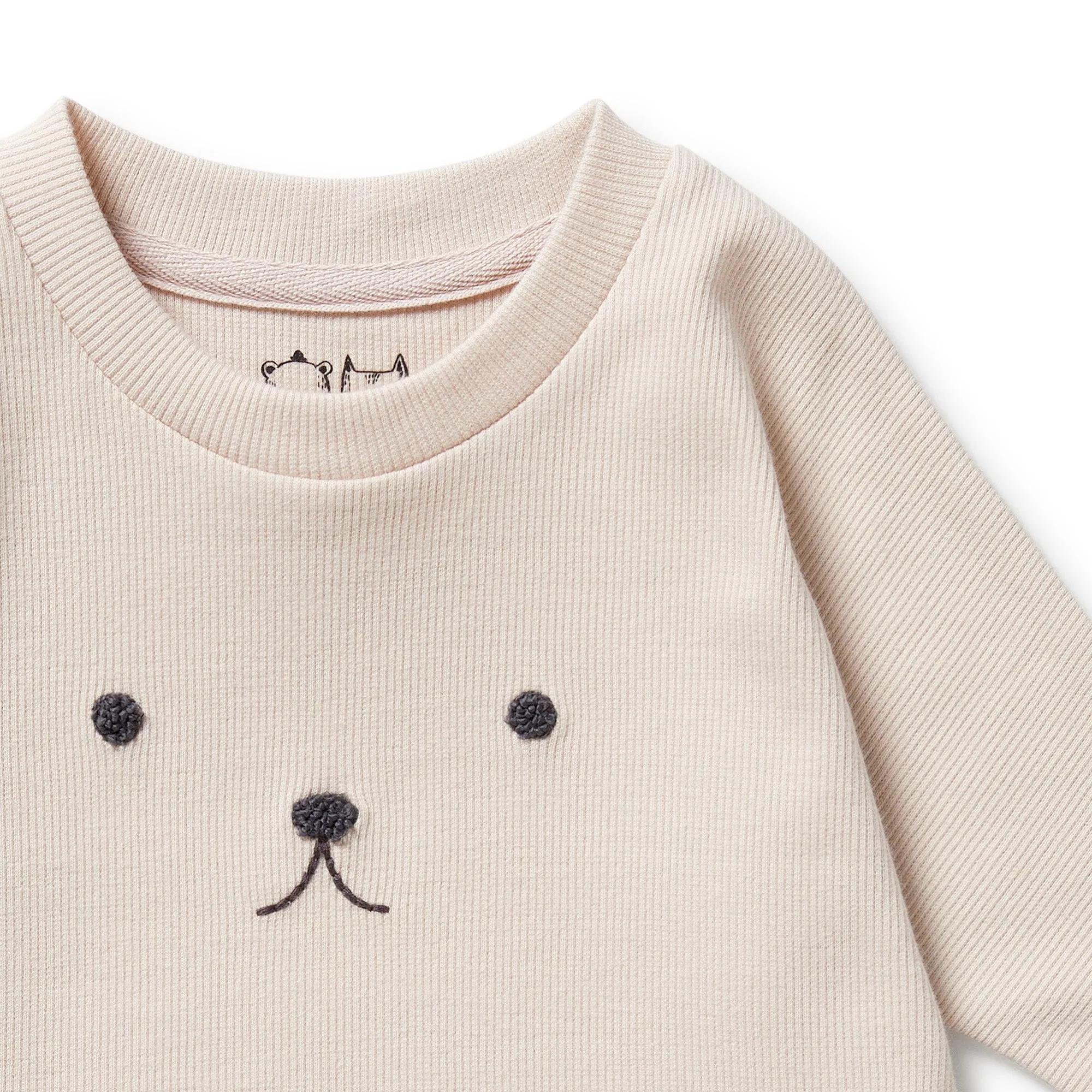 Wilson & Frenchy | Dusty Rose Organic Rib Long Sleeved Top