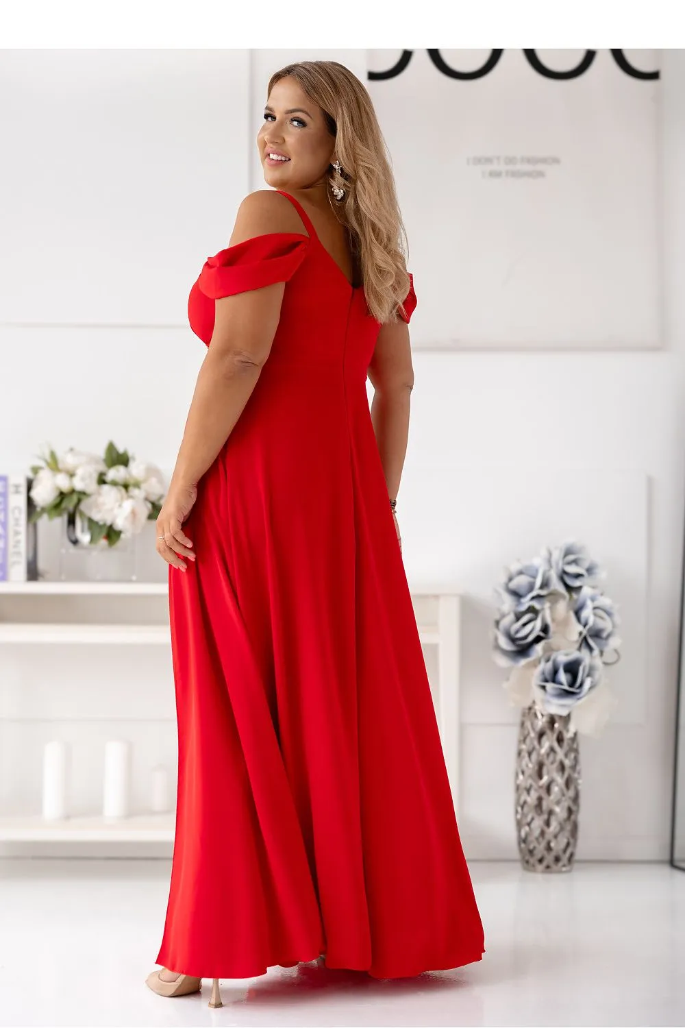 With You Red Flowy Long Formal Dress