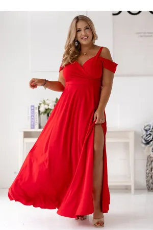 With You Red Flowy Long Formal Dress