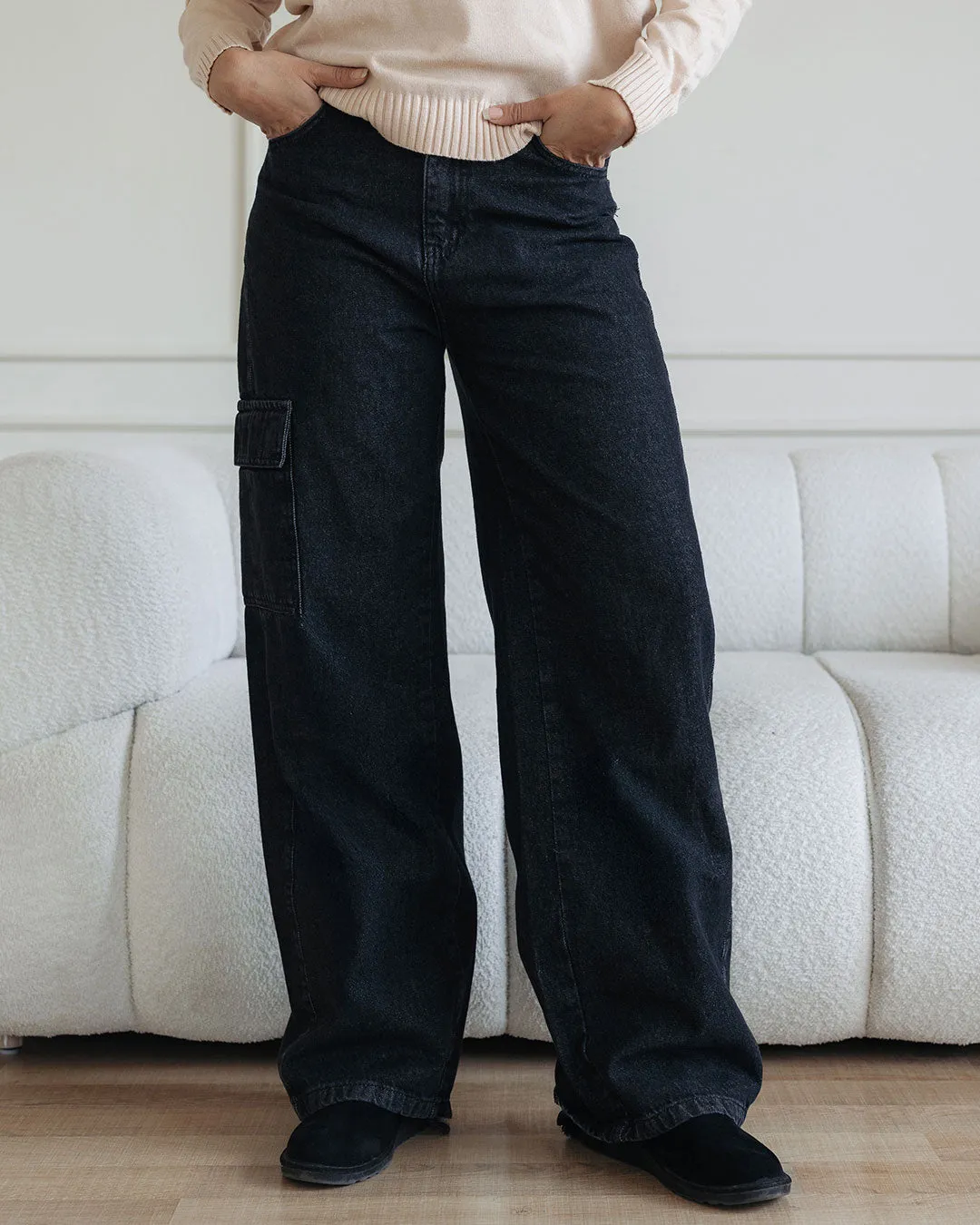 Women Gabardine Wide Leg Pants