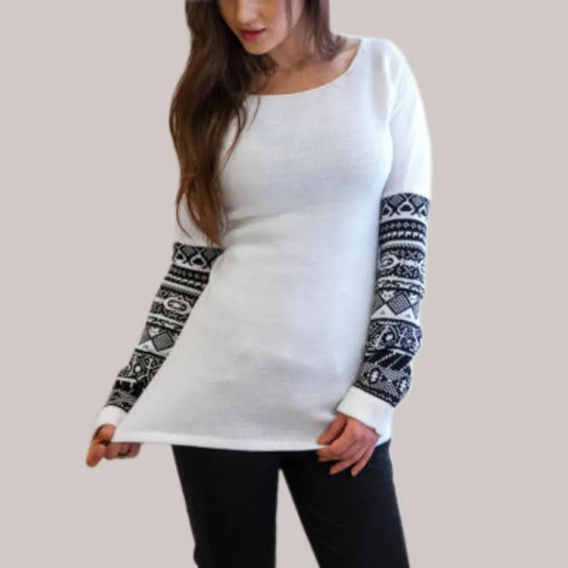 Women O Neck Long Sleeve Printed Cotton Tops Tee Shirts Casual Loose Tops T-shirt Plus Size S-5XL