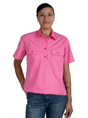 Women's - Evie - Half Button Short Sleeve
