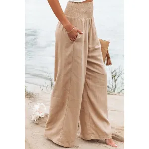 Women's High Waisted Beach Pants | Wide Leg