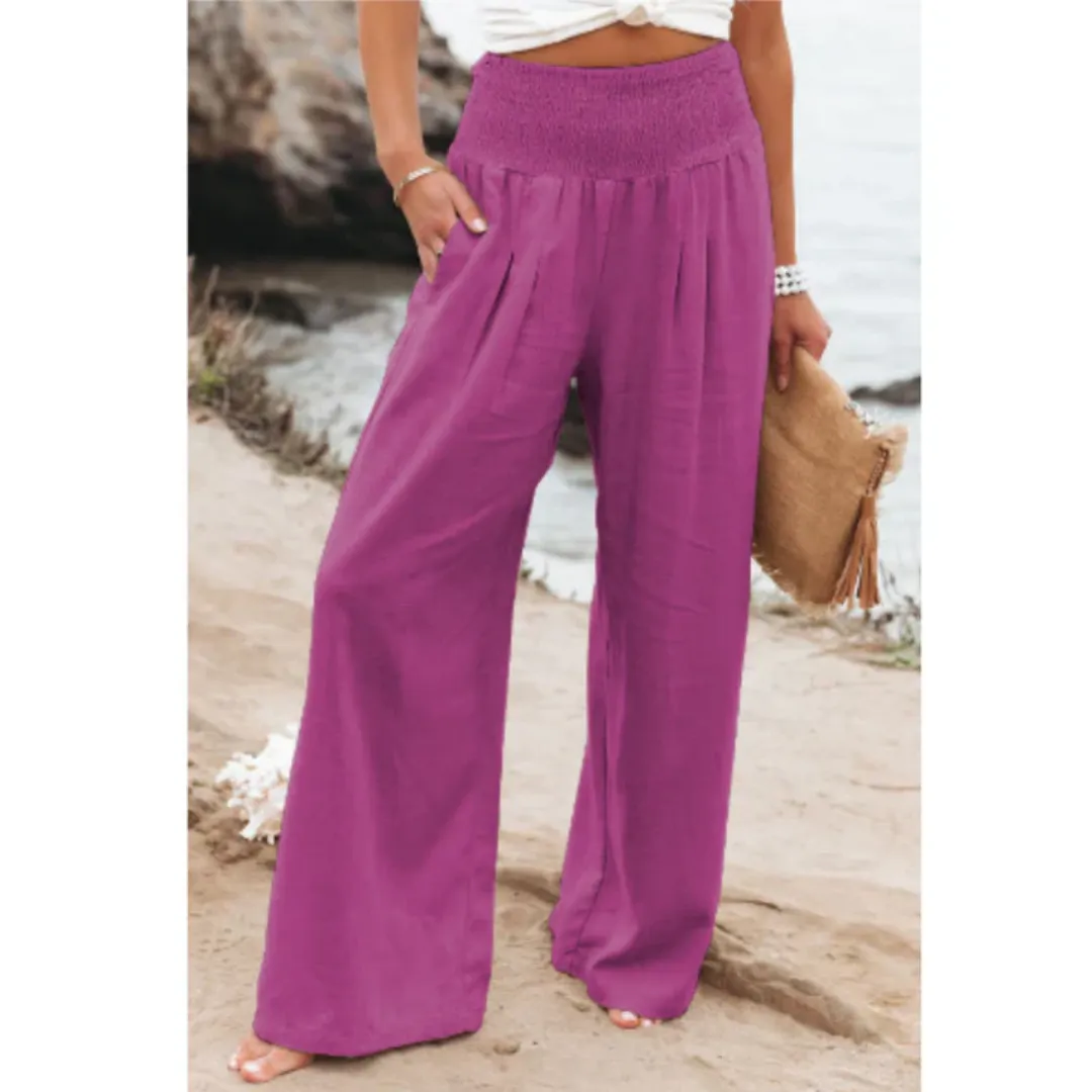 Women's High Waisted Beach Pants | Wide Leg