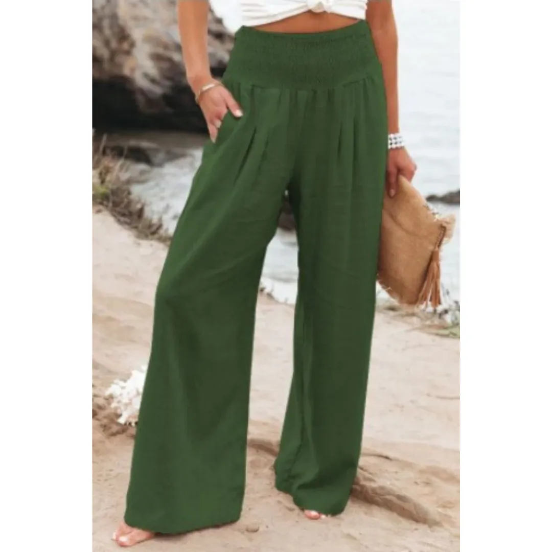 Women's High Waisted Beach Pants | Wide Leg