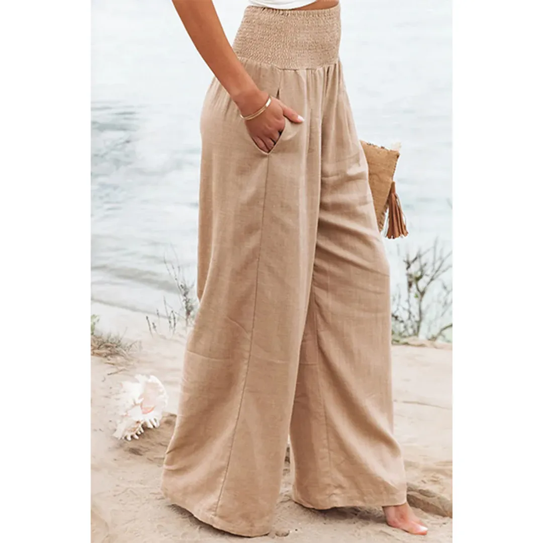 Women's High Waisted Beach Pants | Wide Leg