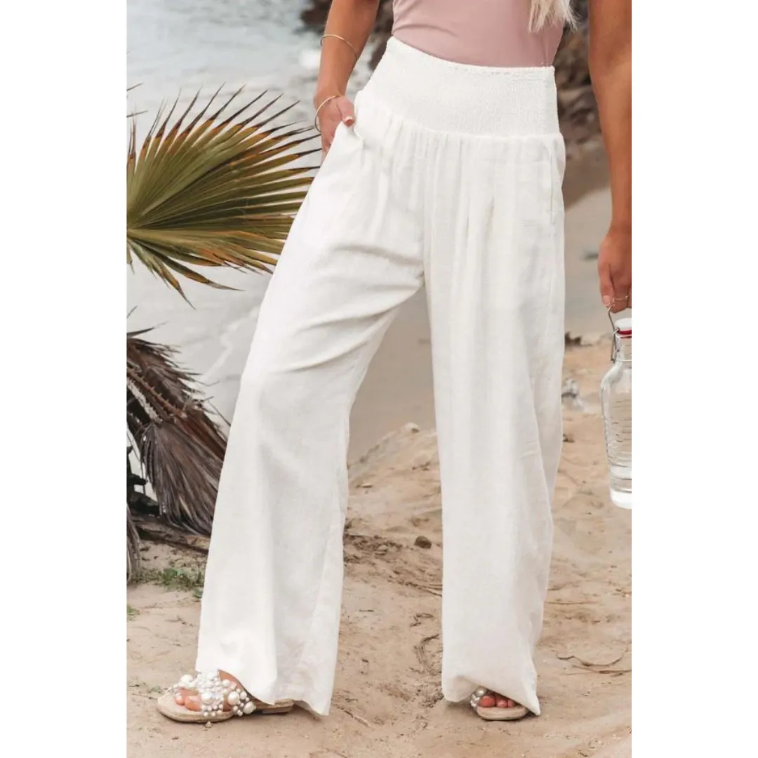Women's High Waisted Beach Pants | Wide Leg