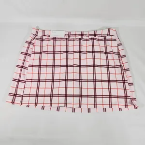 Women's Lady Hagen Clubhouse 16" Woven Skort Pink Plaid - XXL