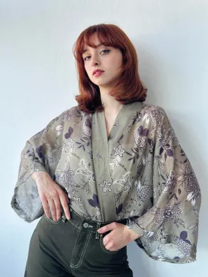 Wrap Pattern Mini Kimono