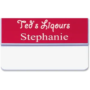 Xstamper 1"x3" Pocket Name Badge with Logo